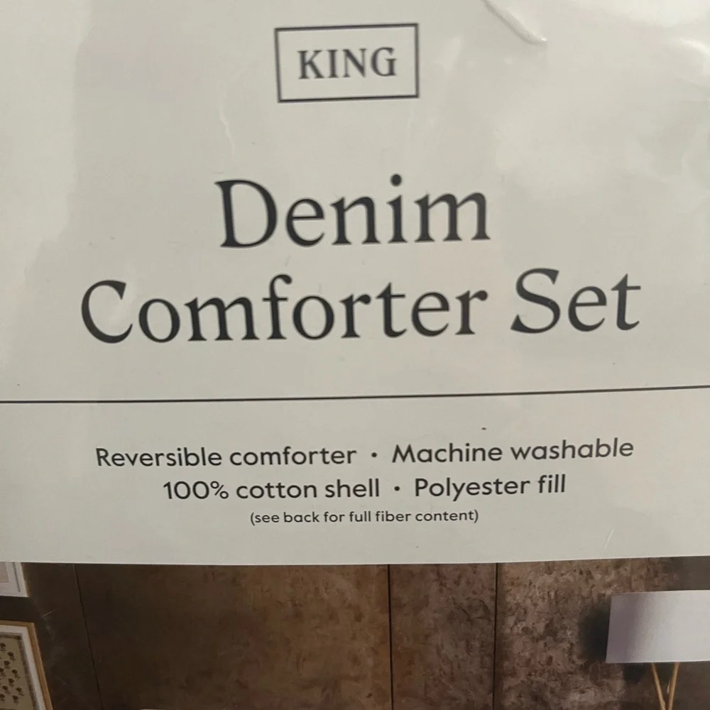 Brand New Threshold Denim-Style Blue Comforter Sets